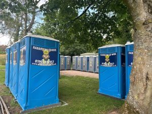 Hired toilet area for Big Night Out
